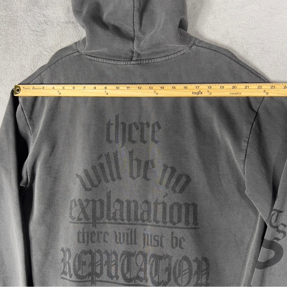 Taylor Swift No Explanation Just Reputation‎ Oversized Hoodie Women's XS/S Gray - Picture 9 of 11